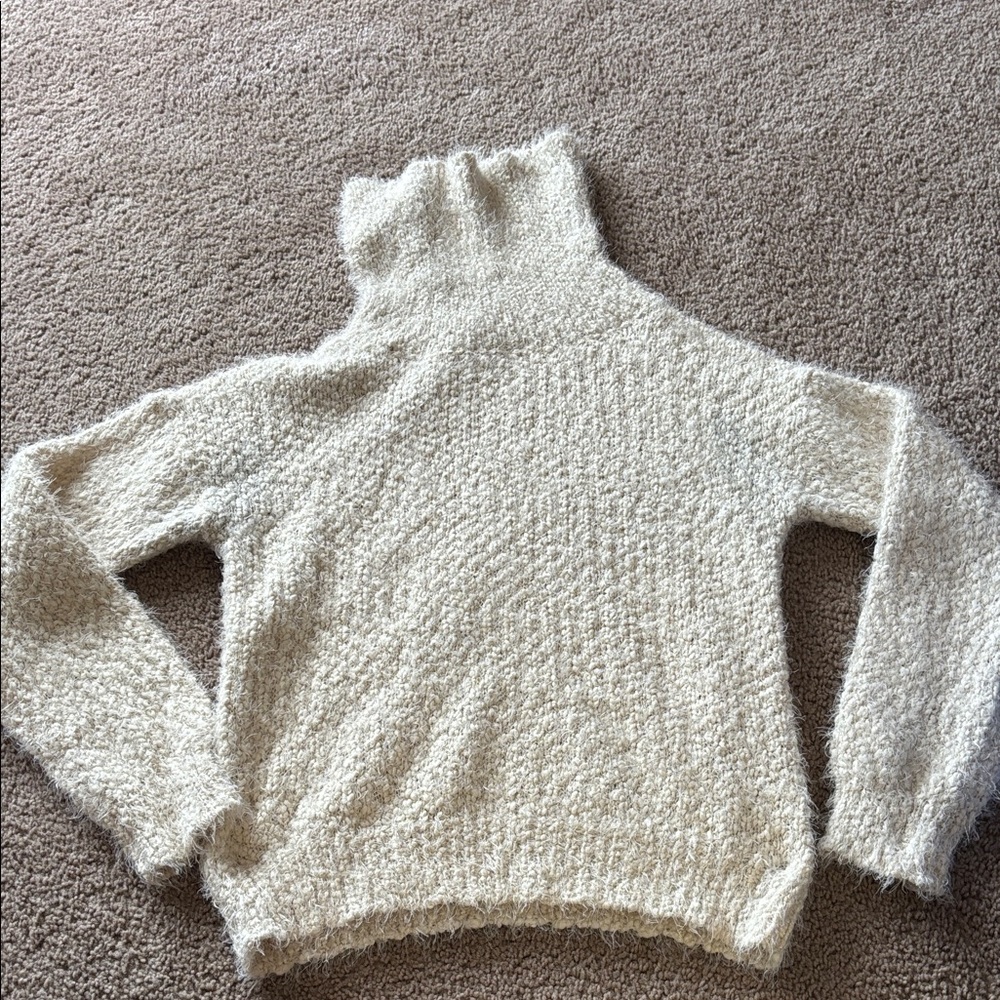 Fashion Nova Cream Cowl Neck Sweater